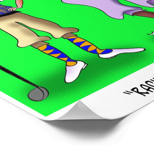 Golf Cartoon 9528 Poster (Ecke)