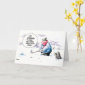 Golf-Cartoon-Grußkarte: Bestimmt zu beenden Karte (Gelbe Blume)