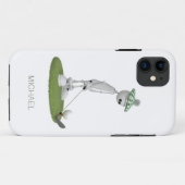 Golf Cartoon T-Shirt Personalisierter Name | Golf Case-Mate iPhone Hülle (Rückseite (Horizontal))