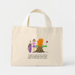 Golf Cartoon Tote Bag Mini Stoffbeutel