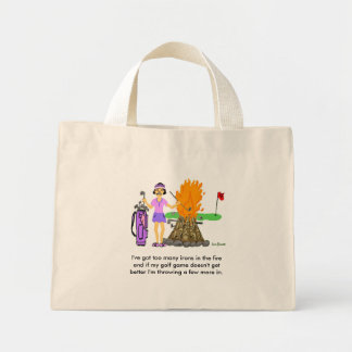 Golf Cartoon Tote Bag Mini Stoffbeutel