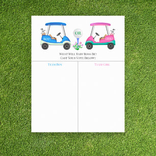 Golf Carts auf Kurs Geschlechteroffenbarung Vorher Poster