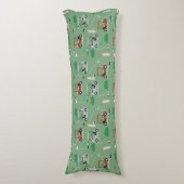 Golf Carts Modernes Golfer Golf Theme Muster Seitenschläferkissen (Vorderseite Vertikal)