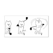 Golf Cat Art Briefmarke Gummistempel (Prägung)