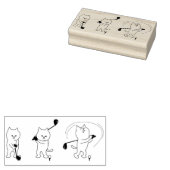 Golf Cat Art Briefmarke Gummistempel (Stempel)