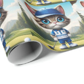 Golf Cat Geschenkpapier (Rolleneckpunkt)