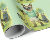 Golf Cat Golf Cat ist das beste Grand Pa von Par Geschenkpapier (Rolleneckpunkt)