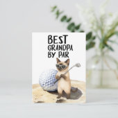 Golf Cat Golf Cat ist das beste Grand Pa von Par Postkarte (Stehend Vorderseite)