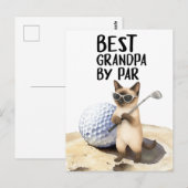 Golf Cat Golf Cat ist das beste Grand Pa von Par Postkarte (Vorne/Hinten)