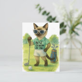 Golf Cat Golf Cat ist das beste Grand Pa von Par Postkarte (Stehend Vorderseite)