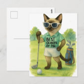 Golf Cat Golf Cat ist das beste Grand Pa von Par Postkarte (Vorne/Hinten)