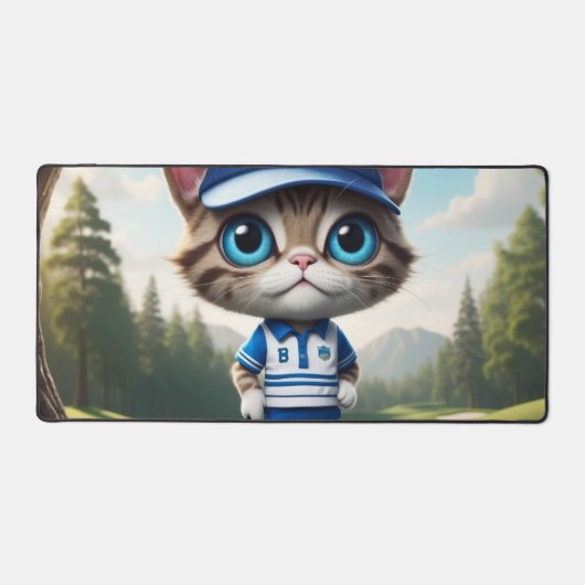 Golf Cat Schreibtischunterlage (Vorderseite)