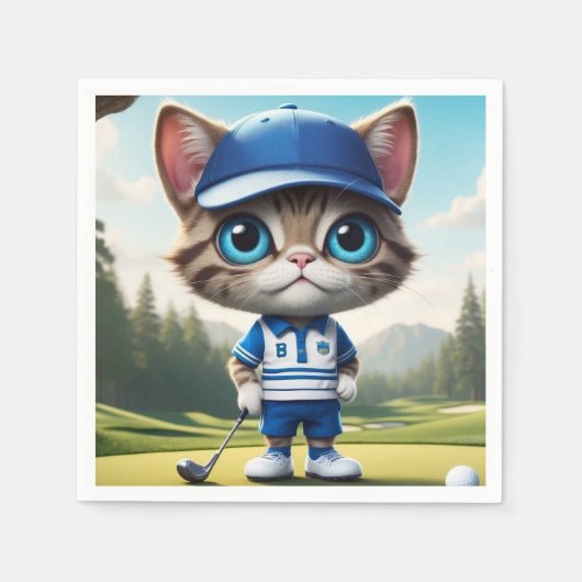 Golf Cat Serviette (Vorderseite)