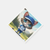 Golf Cat Serviette (Ecke)