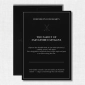 Golf Celebration of Life Black Dankeskarte