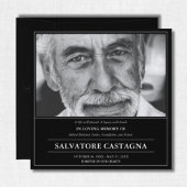 Golf Celebration of Life Black Photo Memorial Einladung