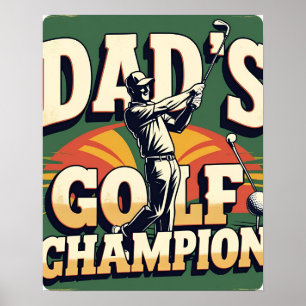 Golf Champion Vater Digitales Poster herunterladen