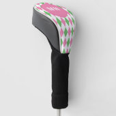 Golf Chic Argyle Monogram Club Head Cover Golf Headcover (angewinkelt)