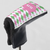 Golf Chic Argyle Monogram Putter Club Cover Golf Headcover (3/4 Vorderseite)