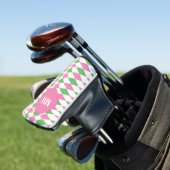 Golf Chic Argyle Monogram Putter Club Cover Headcover (In Situ)