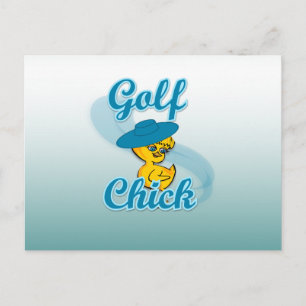 Golf Chick #3 Postkarte