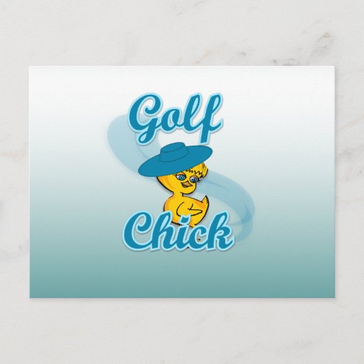Golf Chick #3 Postkarte (Vorderseite)