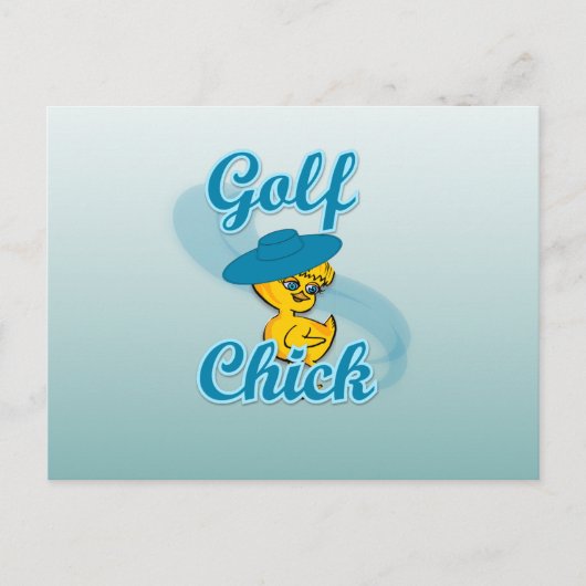 Golf Chick #3 Postkarte (Vorderseite)