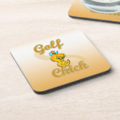 Golf Chick Getränkeuntersetzer (Linke Seite)