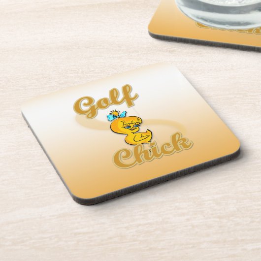 Golf Chick Getränkeuntersetzer (Linke Seite)