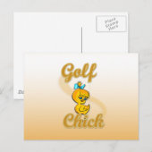 Golf Chick Postkarte (Vorne/Hinten)
