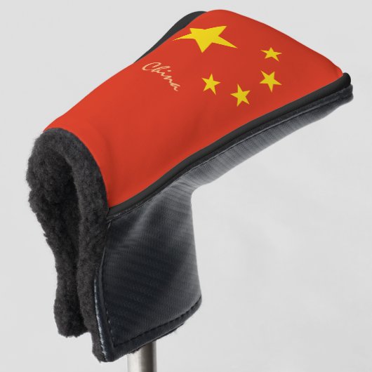 Golf China & Chinesische Flagge / Golf Clubs Abdec Golf Headcover (3/4 Vorderseite)