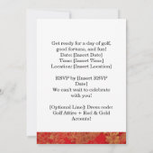 Golf-Chinesisch-ThemenGolf-Party Einladungen (Rückseite)