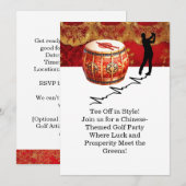 Golf-Chinesisch-ThemenGolf-Party Einladungen (Vorne/Hinten)