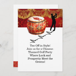 Golf-Chinesisch-ThemenGolf-Party Einladungen