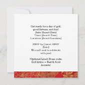 Golf-Chinesisch-ThemenGolf-Party Einladungen (Rückseite)