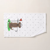 Golf Chocolate Labrador Retriever Dog - Funny - Fu Badhandtuch Set (Handtuch)