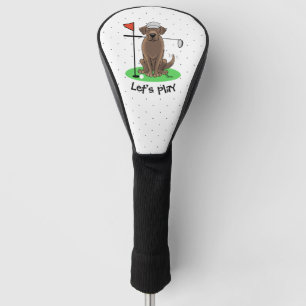 Golf Chocolate Labrador Retriever Dog - Funny - Fu Headcover