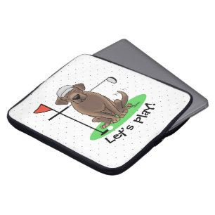 Golf Chocolate Labrador Retriever Dog - Niedlich Laptopschutzhülle