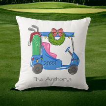 Golf Christmas Blue Golf Cart Personalisiert Prepp