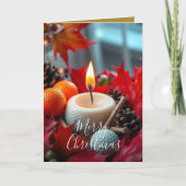 Golf Christmas Candle Feiertagskarte (Vorderseite)