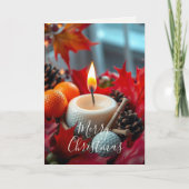 Golf Christmas Candle ・ Foto Feiertagskarte (Vorderseite)