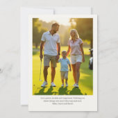 Golf Christmas Candle ・ Foto Feiertagskarte (Rückseite)