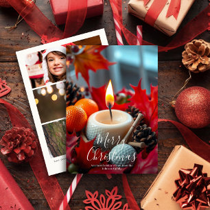 Golf Christmas Candle ・ Foto Feiertagskarte