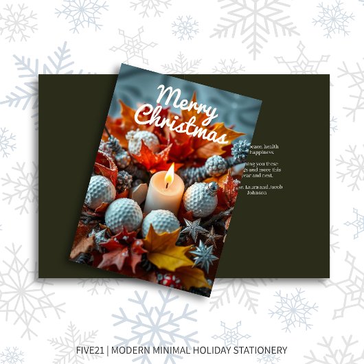 Golf Christmas Candle - Olivenöl Feiertagskarte