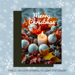 Golf Christmas Candle - Olivenöl Feiertagskarte