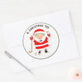 Golf Christmas Classic Round Sticker (Umschlag)