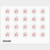 Golf Christmas Classic Round Sticker (Blatt)