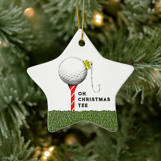 Golf Christmas Collectible Keramik Ornament (Baum)