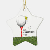 Golf Christmas Collectible Keramik Ornament (Links)