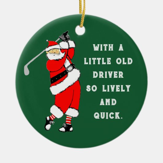 Golf Christmas Collectible Keramik Ornament (Vorne)